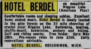Hotel Berdel - May 1949 Ad (newer photo)